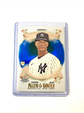 2021 Topps Allen and Ginter Chrome #217- ALBERT ABREU Blue Refractor RC #/150