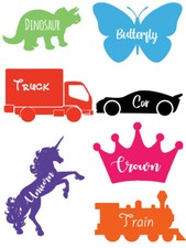 Picture Vinyl Name Stickers Labels For Bottle Cup Tubs Organise Personalise Kids