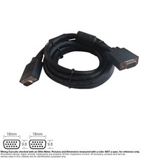 Cable D-Sub HD15 HD 15-pin VGA Video Male-to-Male 10FT Shielded  Ferrite