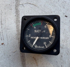 Beech A23A Musketeer Suction Gauge P/N 50-384042-1, SP-3571-BEC