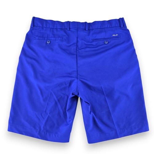 RLX Ralph Lauren Shorts Mens 34 Royal Blue Golf Chino Performance DEFECT - Picture 2 of 13