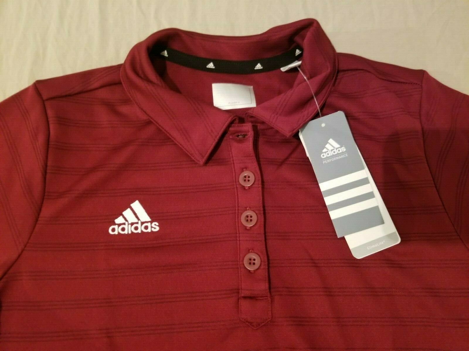 maroon adidas polo