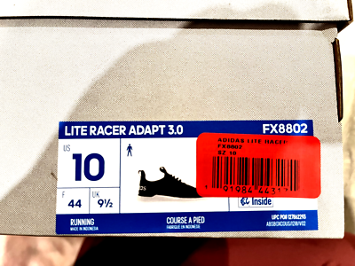 adidas Lite Racer Adapt 3.0 Black Grey | eBay display picture 1