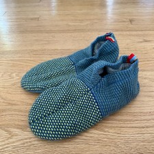 Bombas Gripper Slippers Knit Blue Green Adult/Men Size Large 10-12.5