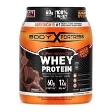 Body Fortress Super Advanced Whey Protein Powder, Chocolate, Vitamins , 1.78 lbs