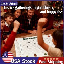 Jumbo Christmas Word Search Poster, Giant 36"x24"inch Wall Game For Families