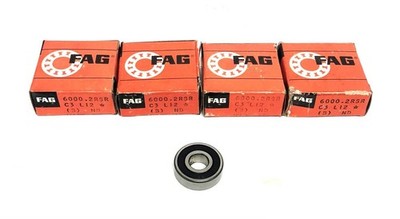 FAG C3 L12 Single Row Ball Bearing 6000-2RSR [Lot of 4] NOS