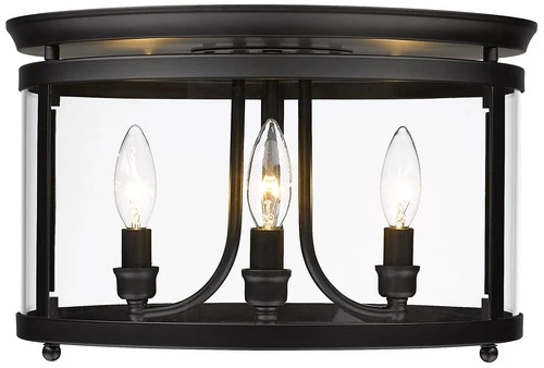 Payton 14 3/4" Wide Matte Black 3-Light Ceiling Light - Picture 2 of 4