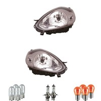 Scheinwerfer Frontscheinwerfer Set Halogen H4 FüR Fiat Punto Evo Inkl. Lampen