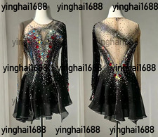 New figure skating dress Y0487--Black