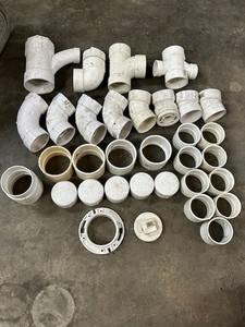 UNUSED ASSORTED PVC FITTINGS, PLUMBING/ DRAINAGE