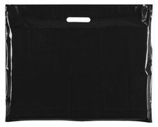 PLASTIC STRONG CARRIER BAGS PATCH HANDLE SUPERMARKET REUSABLE SHOP RETAIL BAG