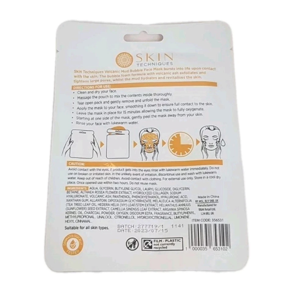 Volcanic Mud Bubble Sheet Mask, Cleansing, Exfoliating, Purifying, Hydrating - Image 3 of 3
