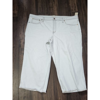 Madewell Perfect Vintage Jeans Plus Size 28W Wide Leg Crop Light Wash White