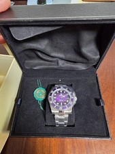 A BATHING APE EPEX Type 1 Watch Auto Timepiece Purple Dial Authentic