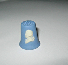 Vintage WEDGWOOD JASPER WARE THIMBLE, Cameo Bust of Josiah Wedgwood