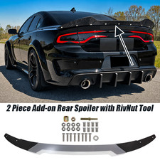 Fit 15-23 Dodge Charger SRT Decklid Spoiler Extension Wickerbill Gurney Flap