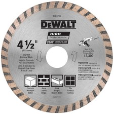 DEWALT Diamond Blade for Masonry, Dry Cutting, 1 Count Pack of 1 , Multi