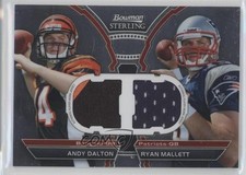 2011 Bowman Sterling Box Topper Dual Relic Andy Dalton Ryan Mallett #BSDR-DM 1p5