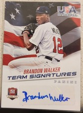 2015 USA Baseball 15U National Team Signatures #20 Brandon Walker #'d 178/299