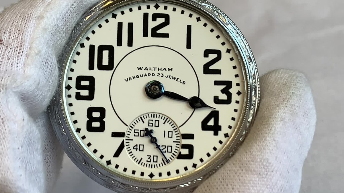 Vtg 1929 American Waltham Pocket Watch 16S 23J Railroad Grade
