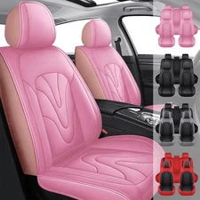 For Toyota Camry Corolla RAV4 Car Seat Covers Full Set Front & Rear Pu Leather