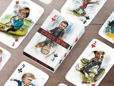 Crazy War Playing Cards 54 Deck | Soft Touch | 4 Factions | Laminated Box