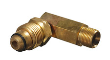 CARAVAN HOME OUT DOOR LPG G-AC24 ADAPTOR MPOL TO 3/8 LH MALE RIGHT ANGLE