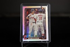 2025 Topps Update Series #US26 Steven Kwan & Jose Ramirez - Veteran Combos Holo