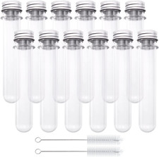 12 Provette Da 45 Ml Con Tappo a Vite – Tubi Di Vetro Trasparenti E Provette in 