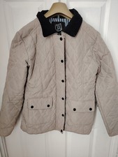 Ladies Quilted Jacket Urban Diva Size S Cream Colour Good Condition