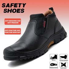 Mens Work Boots Indestructible Shoes Composite Toe Shoes Waterproof Safety Shoes