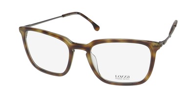 NEW LOZZA VL4265 EYEGLASSES SQUARE FULL-RIM 0AD2 53-19-145 TORTOISE PLASTIC MENS
