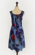 New M & Co Women’s Summer Purple Mix Floral Print Fit & Flare Tea Dress UK 12