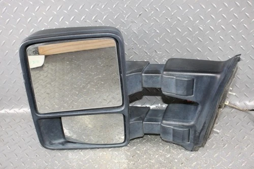 13-16 F250 Black Textured Cap Driver Left LH Power Door Mirror Manual Telescopic