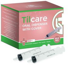 20ml Oral Dispenser Syringe with Covers 50 Pack by 50 Count Pack of 1 