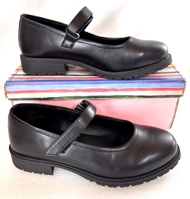 Mia KIDS Girls Shoes Anelina PU Hook & Loop Strap Big Kids 5Med Black NEW In Box