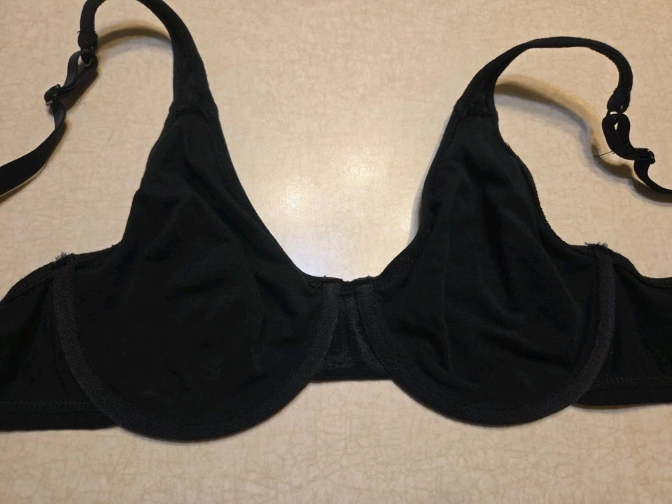 Sujetador de algodón Bestform 36B negro sin forro con aros Foto 3 de 4