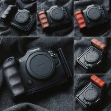 For Canon EOS R6 Mark III Handmade Wooden handle Grip L Plate Alloy Base