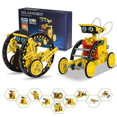 Solar Robot Kit for Kids Age 8-12, STEM Building Toys,12-in-1 Build Your Own ...
