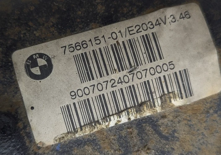 BMW E90 E91 E92 E93 335i 335xi 2007 diferencial trasero portador 3,46 7566151 Foto 2 de 4