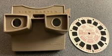 RARE VINTAGE ORIGINAL BELGIAN VIEWMASTER VIEWER + WONDERFUL WORLD OF 3D REEL