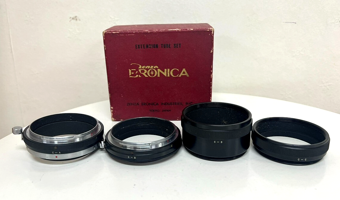 Near MINT w/BOX 】Zenza BRONICA Extension Tube Set C-A C-B