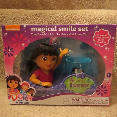 Dora Toothbrush Holder, Toothbrush & Rinse Cup