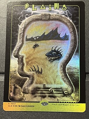 Mtg Secret Lair Brain Dead  Plains 1647 FOIL  NM
