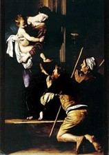 Caravaggio - La Virgen María de los Peregrinos Arte Vintage Postal Roma