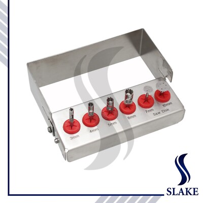 Trephine Drill Kit Saw Disk 7mm 10mm disk Latch Type Dental