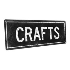 Black Crafts Metal Sign; Wall Decor for Home and Office