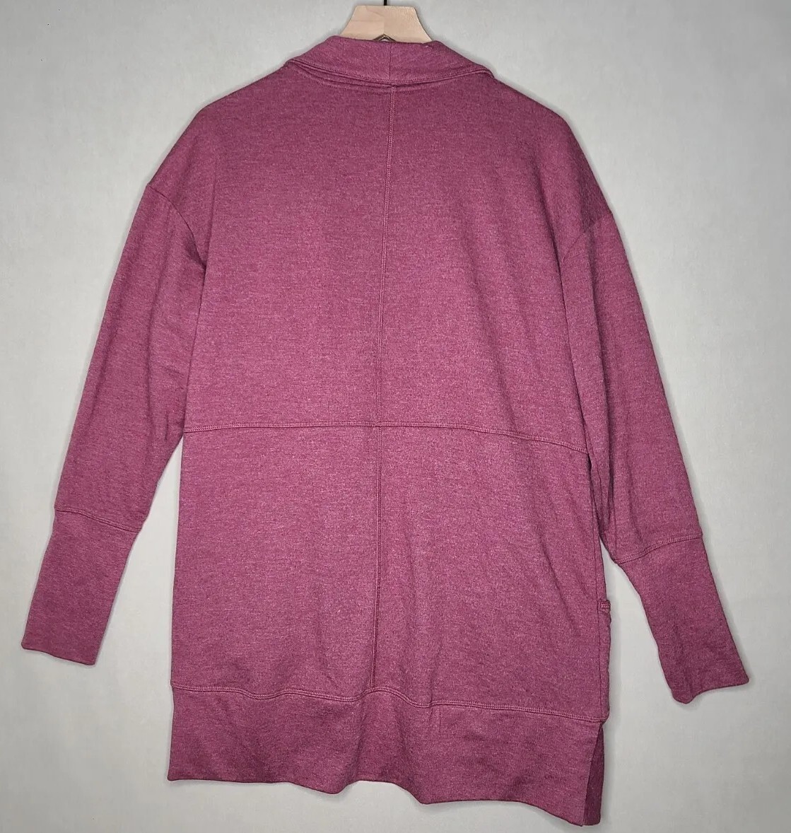Eddie Bauer Womens Maroon Camp Fleece Wrap Cardigan Size Large eBay