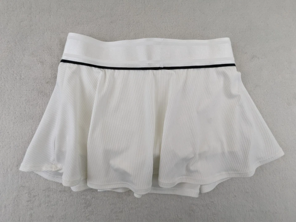 Nike Niñas Talla S Corte Volantes Falda Skort Blanco Negro Pantalones Cortos debajo 0101 Foto 3 de 4